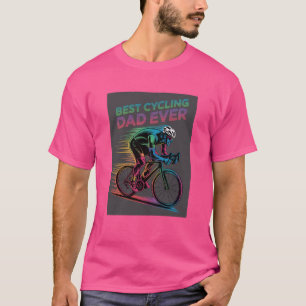 Camiseta Dia de os pais "Melhor Pai De Ciclo Nunca" Da Retr