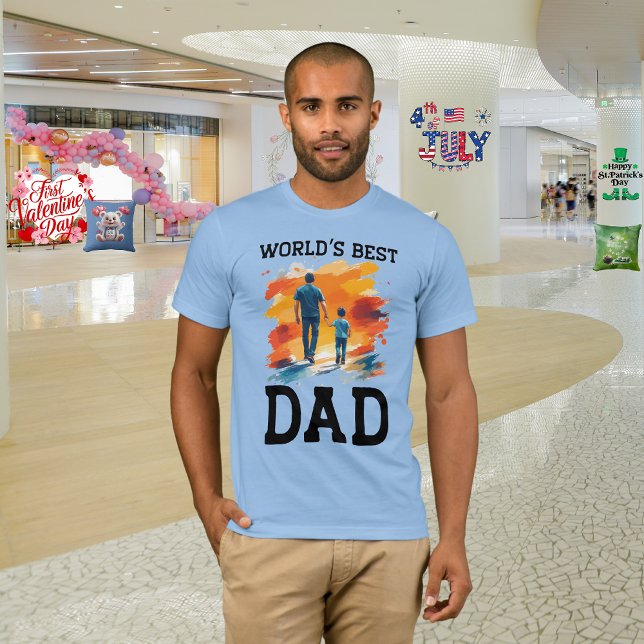 Camiseta Dia de os pais "Melhor Pai do Mundo" (Criador carregado)