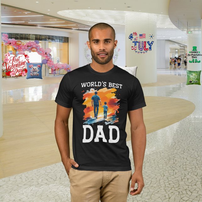 Camiseta Dia de os pais "Melhor Pai do Mundo" (Criador carregado)