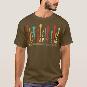 Camiseta Dia de os pais Melhor Pappy Ever Violão Sobre Guit