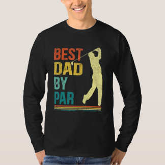 Camiseta Dia de os pais Mens Melhor Pai Por Golfe Par Para