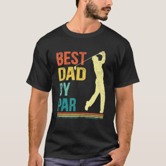 Camiseta Dia de os pais Mens Melhor Pai Por Golfe Par Para