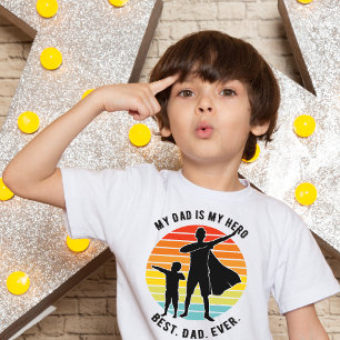 Camiseta Dia de os pais Meu Pai é Meu Melhor Pai Herói