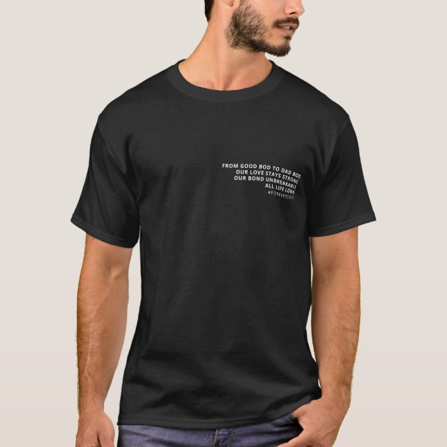 Camiseta Dia de os pais moderno da filha ao Pai preto (Frente)