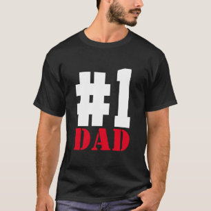 Camiseta Dia de os pais Número 1 Pai preto