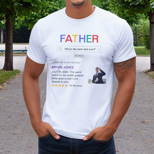 Camiseta Dia de os pais Nunca Mais Pai Do Resultado Da Pesq (Website Search Result Best Dad Ever T-Shirt
)