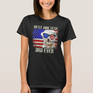 Camiseta Dia de os pais Nunca Mais Pai Maltês Americano