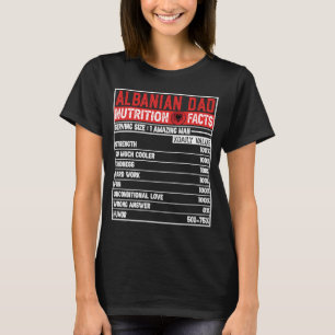 Camiseta Dia de os pais nutricional do Pai albanês