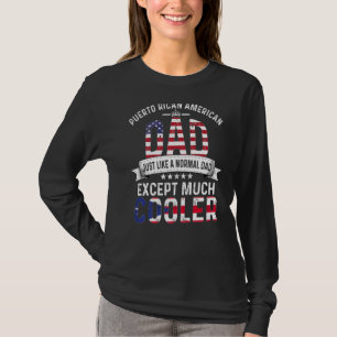 Camiseta Dia de os pais Pai americano porto-riquenho Cuba