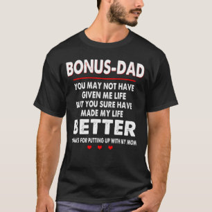 Camiseta Dia de os pais - pai de bônus - 1 dia à esquerda
