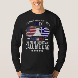Camiseta Dia de os pais Pai grego Papa Grécia grego america