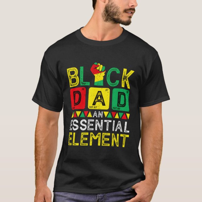 Camiseta Dia de os pais Pai Preto Essencial Décimo Junho (Frente)