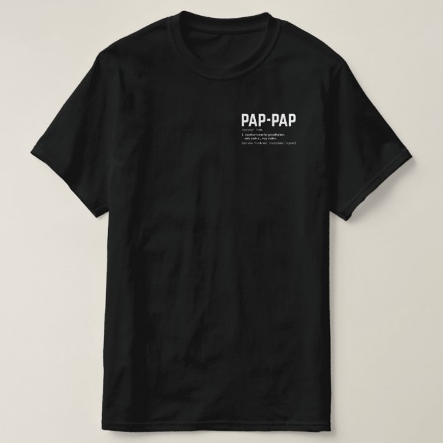 Camiseta Dia de os pais Pap Definition (Frente do Design)