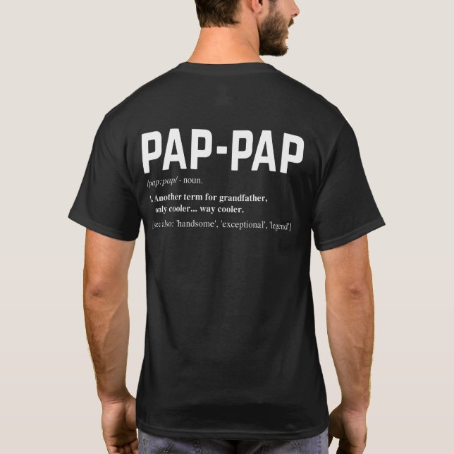 Camiseta Dia de os pais Pap Definition (Verso)