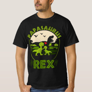 Camiseta Dia de os pais Papasaurus Rex Aniversário Legal