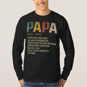 Camiseta Dia de os pais Para Homens Pai Definição Vovô