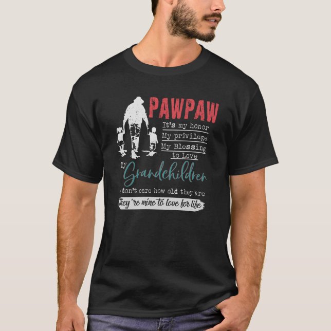 Camiseta Dia de os pais Pawpaw Pawpaw Avô (Frente)