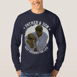 Camiseta Dia de os pais Personalizado de Fotografia do Pai 