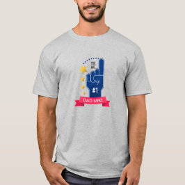 Camiseta Dia de os pais Personalizado de Nome Personalizado