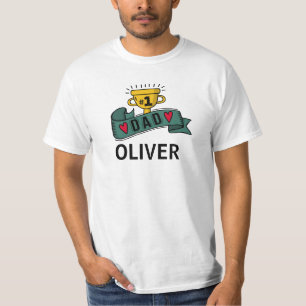 Camiseta Dia de os pais Personalizado de Nome Personalizado