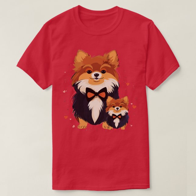 Camiseta Dia de os pais Pomeraniano (Frente do Design)