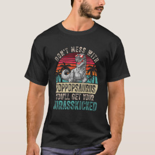 Camiseta Dia de os pais Pop Dinossauros Pai Pop Mens Clo