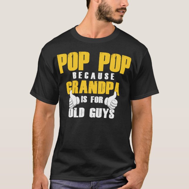 Camiseta Dia de os pais Pop Engraçado Avô (Frente)
