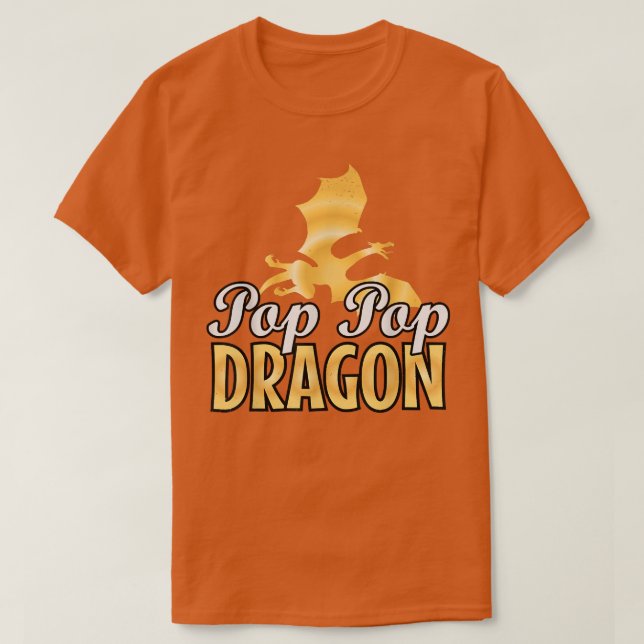 Camiseta Dia de os pais pop Pop Dragon Lover (Frente do Design)