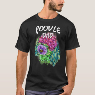 Camiseta Dia de os pais Pop Portrait Colorir Poodle Pai