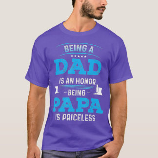 Camiseta Dia de os pais Por Pai Uma Honra Ser Papa É Pricel