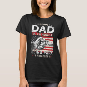 Camiseta Dia de os pais Por Pai Uma Honra Ser Papa É Pricel
