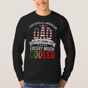 Camiseta Dia de os pais Português-Americano Pai Papa Portug