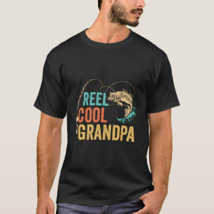 Camiseta Dia de os pais Reel Vovô Pai Papa Pop Pesca