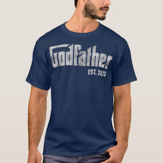 Camiseta Dia de os pais Retro, Padrinho Est 2023, Pai Deus 
