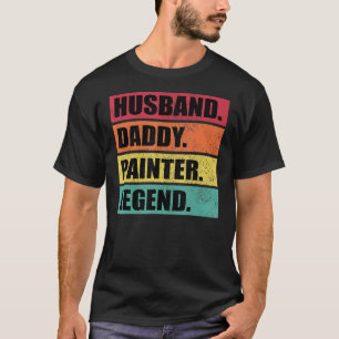 Camiseta Dia de os pais Retroativo Da Legenda Do Pintor Do 