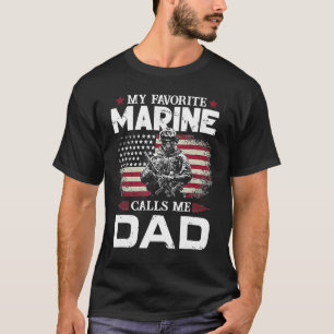 Camiseta Dia de os pais Sinalizador Meu Marinho Favorito Me