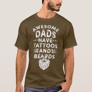 Camiseta Dia de os pais tatuagem barba pai papa presente pa