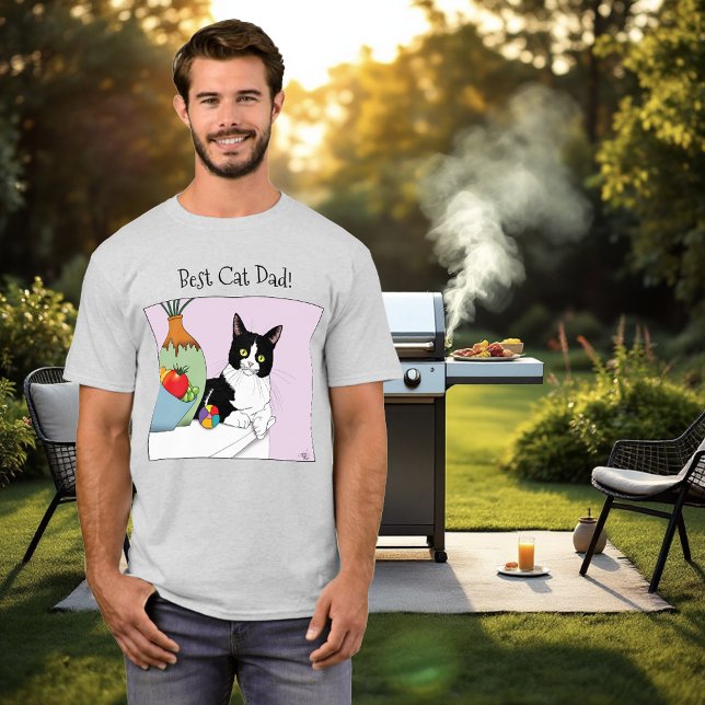 Camiseta Dia de os pais Tuxedo Cat (Criador carregado)