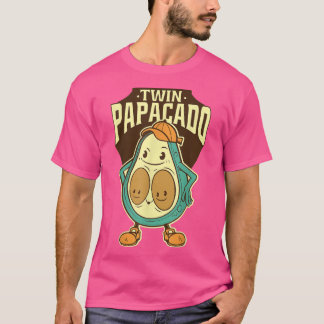 Camiseta Dia de os pais Twin Papacado Avocado Pai Pai e Pa