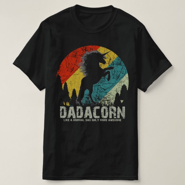 Camiseta dia de os pais unicorn pai dadacorn (Frente do Design)