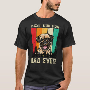 Camiseta Dia de os pais Vintage Best Dog Pug