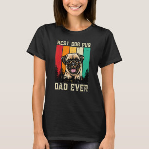Camiseta Dia de os pais Vintage Best Dog Pug