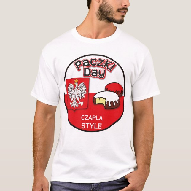 Camiseta Dia de Paczki - estilo de Czapla (Frente)