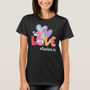 Camiseta Dia de Páscoa Amor Professor Vida Caça ao Ovo de G