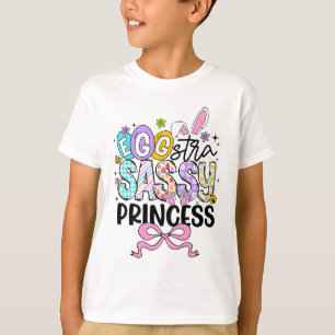 Camiseta Dia de Páscoa das Crianças Ovo Extra Sy Princesa M