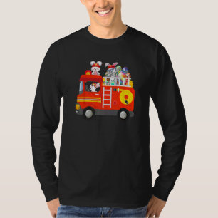 Camiseta Dia De Páscoa De Bombeiros Bonitos A Correr Para C