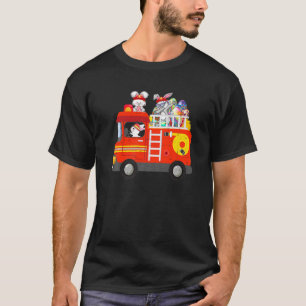 Camiseta Dia De Páscoa De Bombeiros Bonitos A Correr Para C