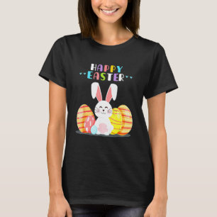 Camiseta Dia de Páscoa de Ovos de Primavera de Coelheira Pa