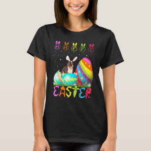 Camiseta Dia de Páscoa Pitbull Cachorro Combinando Família