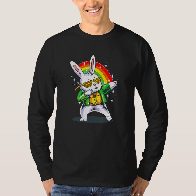 Camiseta Dia de Patrick Babbing Bunny Funny Happy Rua (Frente)